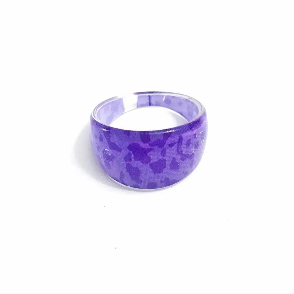 Ladies purple patterned ring - Picture 2 of 5